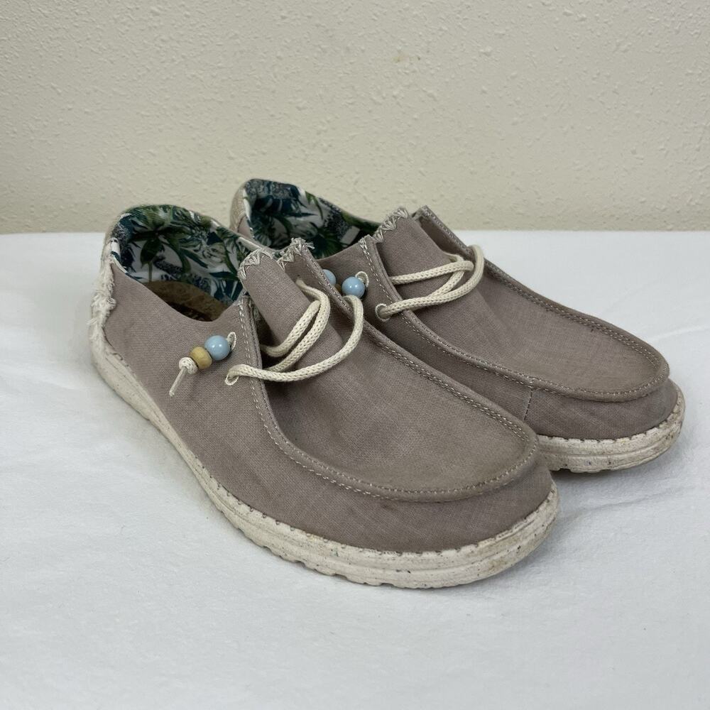 Hey Dude Wendy Fringe Slip On Shoes Womens 8 Beaded Metallic
